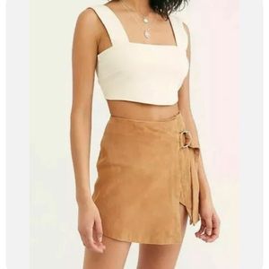 Free People Understated Leather Skirt